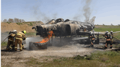 Uçak Yangınına Müdahale Tatbikatı başarıyla gerçekleştirildi 3 / 4  3 / 4