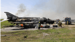 Uçak Yangınına Müdahale Tatbikatı başarıyla gerçekleştirildi 2 / 4  2 / 4